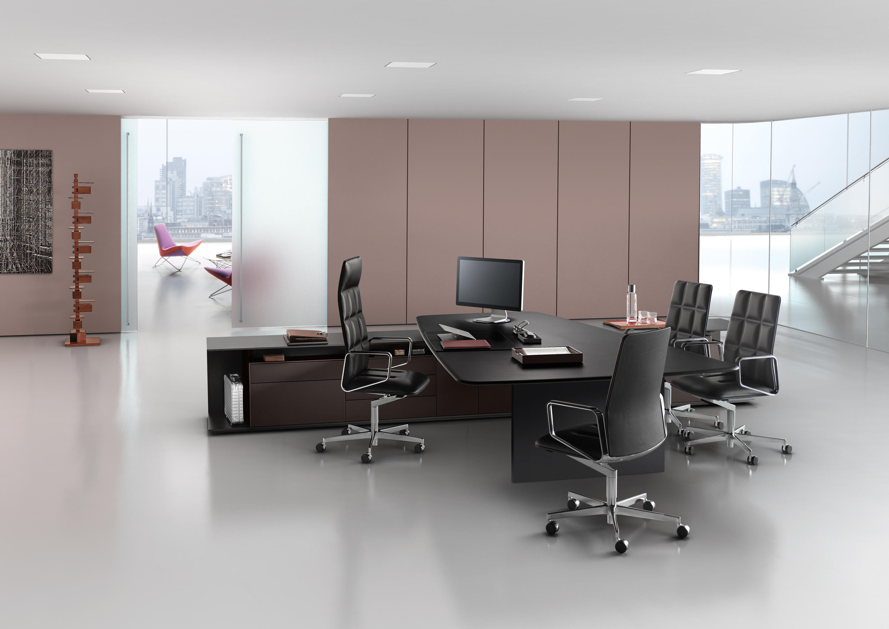 办公台|时尚大班台|办公家具|设计师家具|KEYPIECE COMMUNICATION DESK.大班台